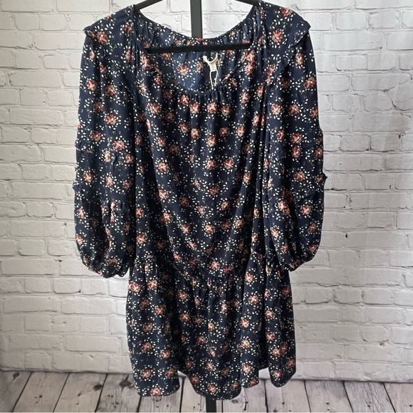 NWT Max Studio Long Sleeve Floral Dress Size Large - Picture 1 of 5